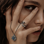 "Meteor" — 999 Fine Silver Necklace · Celestial Collection