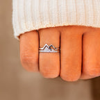 Daughter Faith Moves Mountains Pavé Mountain Ring