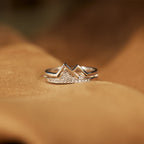 Daughter Faith Moves Mountains Pavé Mountain Ring