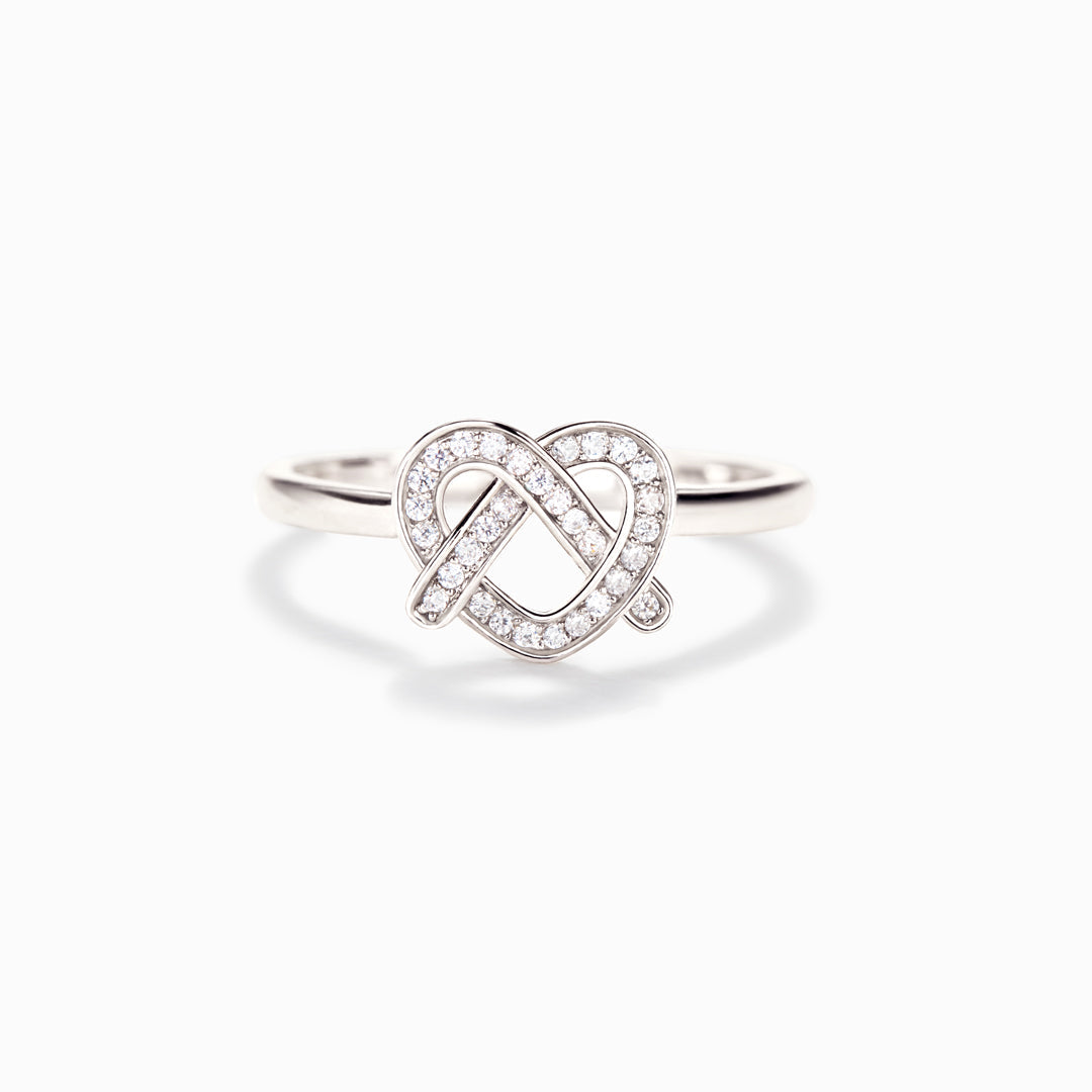Sister Pretzel Heart Ring