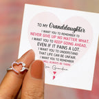 Granddaughter Never Give Up No Matter What Semicolon Ring