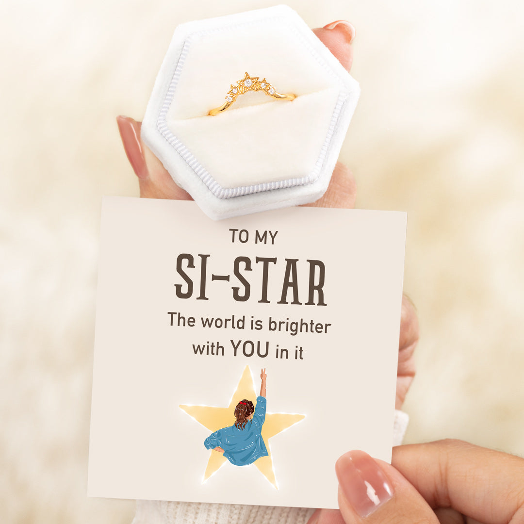 Si-Star Crown Of Stars Ring