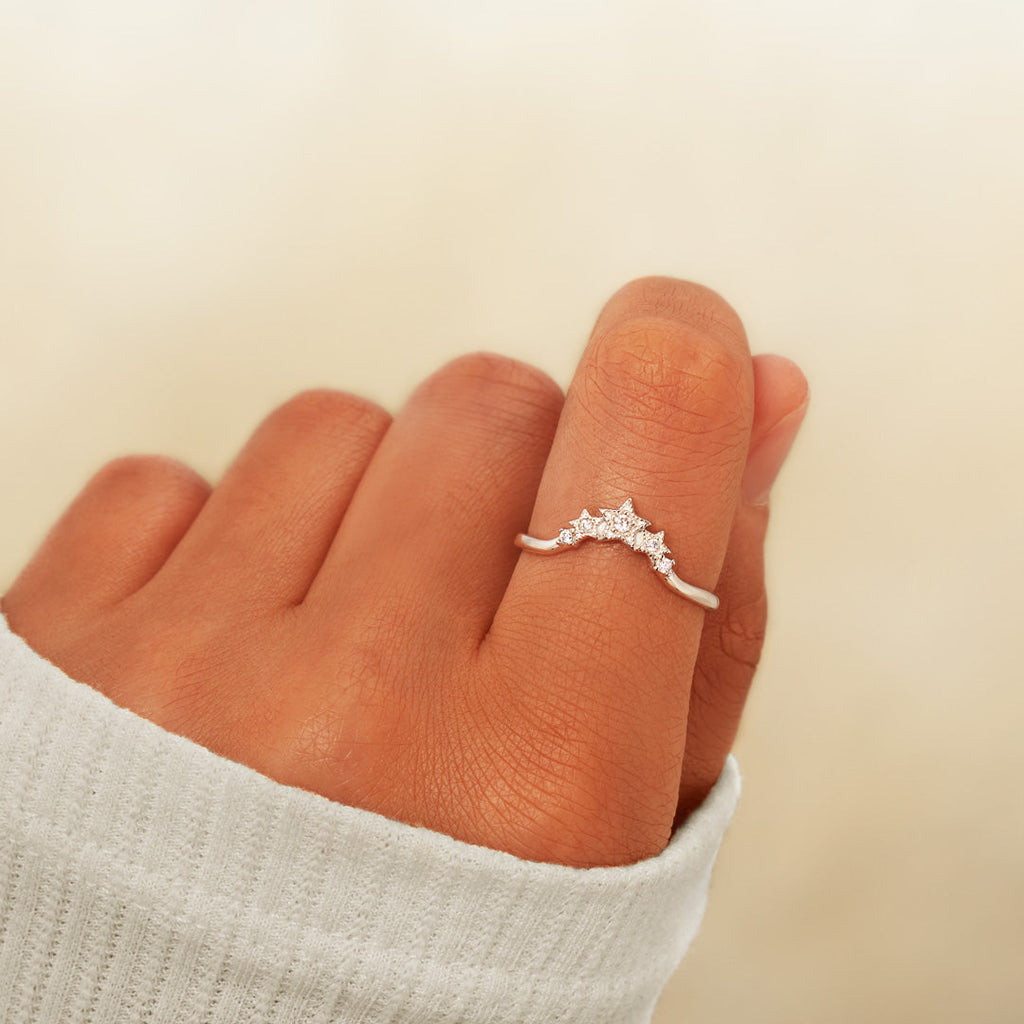 Si-Star Crown Of Stars Ring