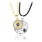100 Languages I Love You Necklace Projection Pendant Sun And Moon Couple Gift