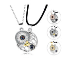 100 Languages I Love You Necklace Projection Pendant Sun And Moon Couple Gift