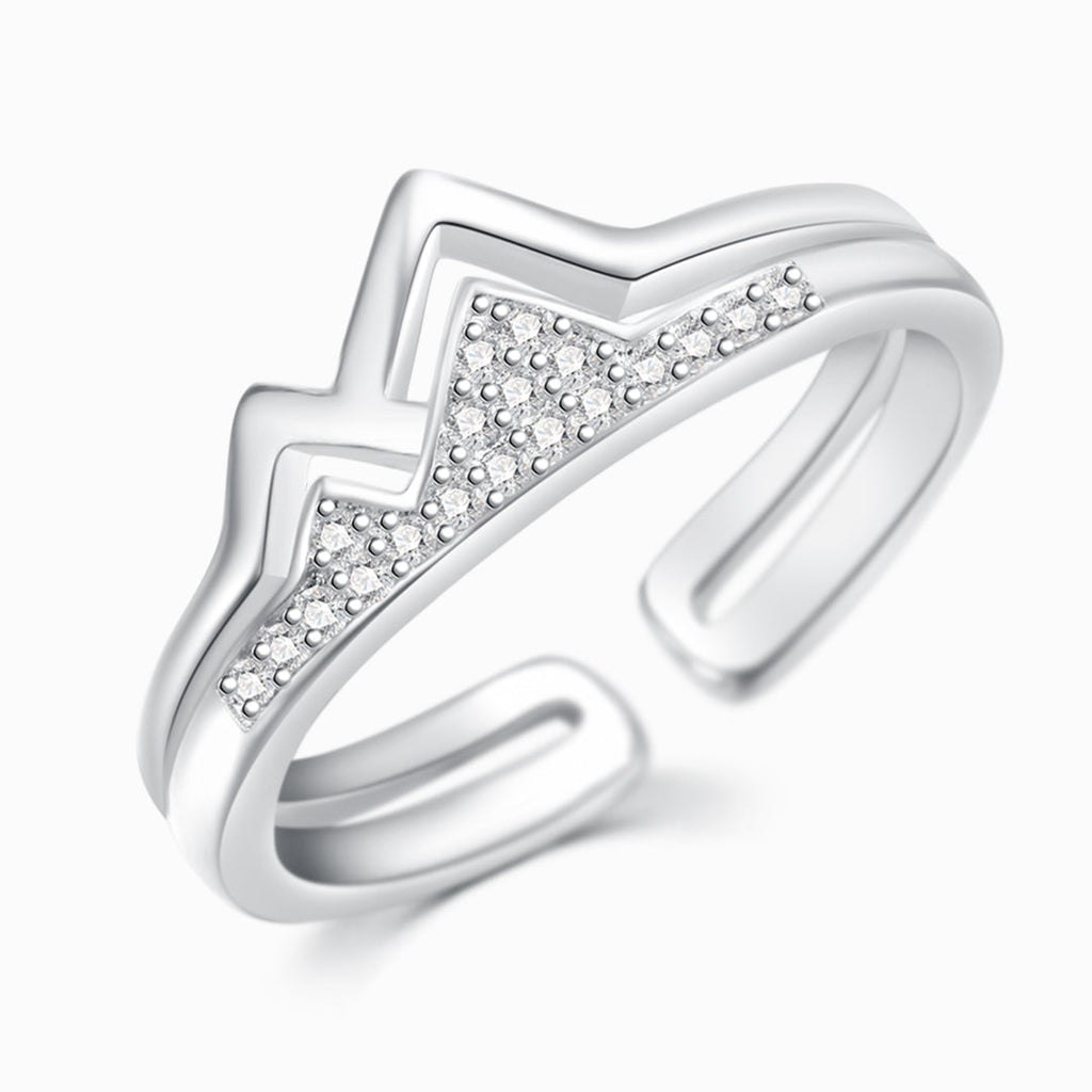 To My Daughter The Climb Pave Mountain Ring
