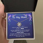 To My Mom Love Knot Necklace