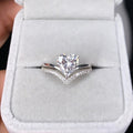 Heart Shaped Moissanite "AMOR" Ring