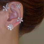 Snowflake Windmill Rotatable Style Zircon Earrings