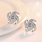To My Beautiful Daughter - Forever Love Knot Sterling Silver Earring