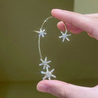 Sparkling Snowflake Zircon Earrings