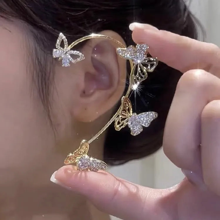 Super Sparkling Zircon Butterfly Earring