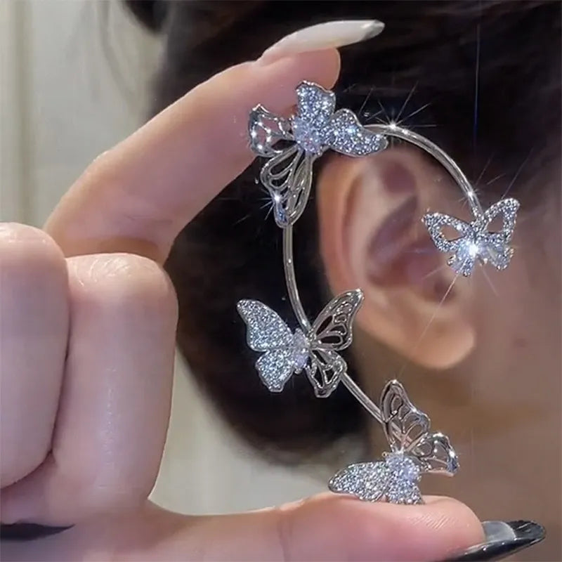 Super Sparkling Zircon Butterfly Earring