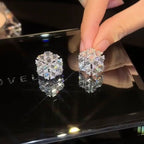 French Style Square Zircon Stud Earrings