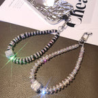 Sparkling Diamond Square Rhinestone Phone Lanyard