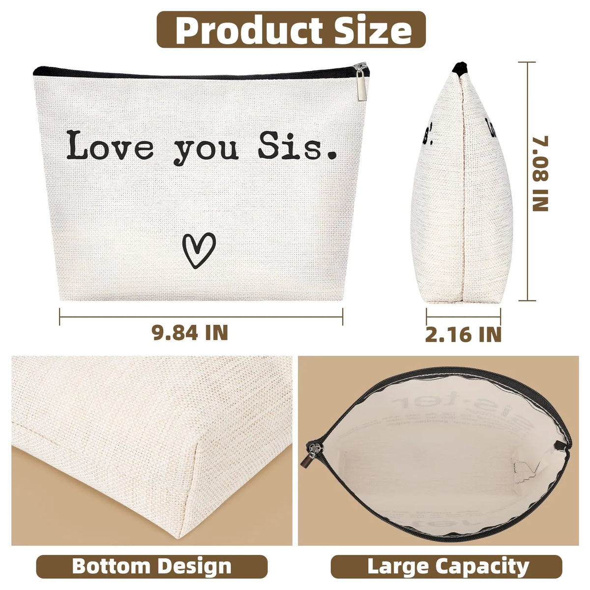 Love you Little Sis. Toiletry Bag