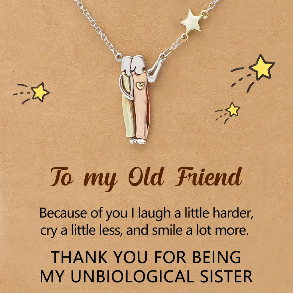 For Unbiological Sister - Thanks For Always Being By My Side Necklace