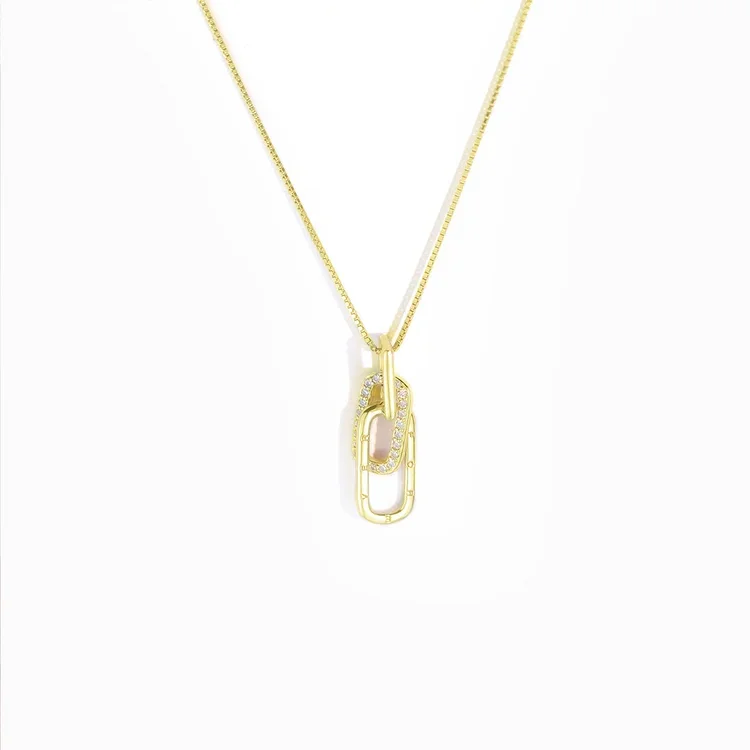 For Unbiological Daughter - We Are Forever Linked Together Interlocking Necklace