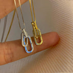 For Unbiological Daughter - We Are Forever Linked Together Interlocking Necklace