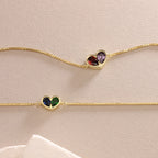 Valentine'S Day Pre-Saleforever Linked Together Custom Heart Birthstones Bracelet