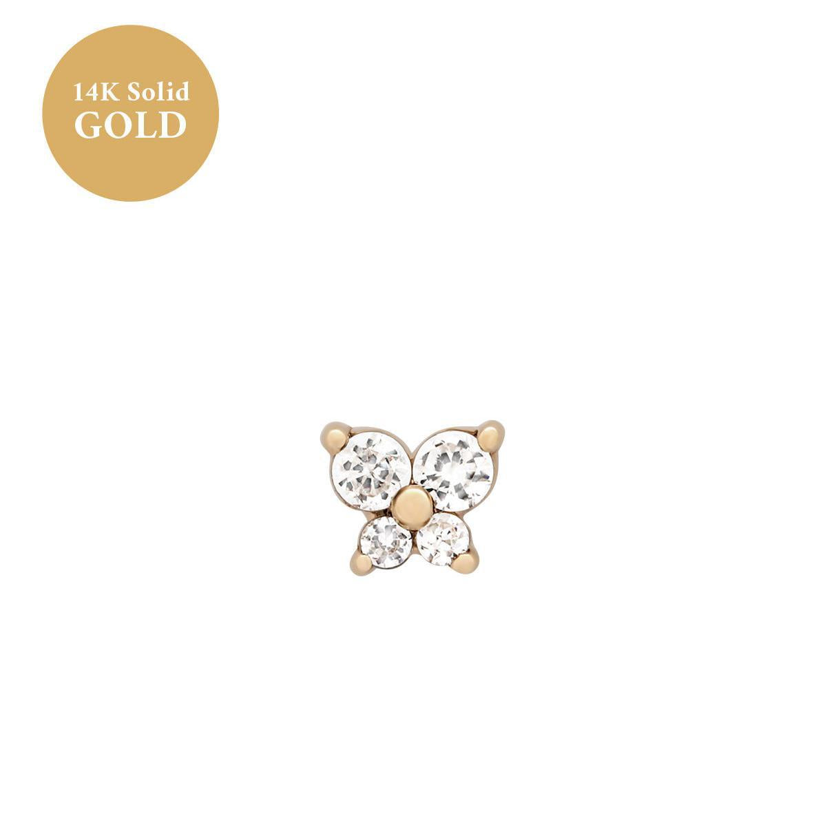 Butterfly Birthstone Stud Earrings