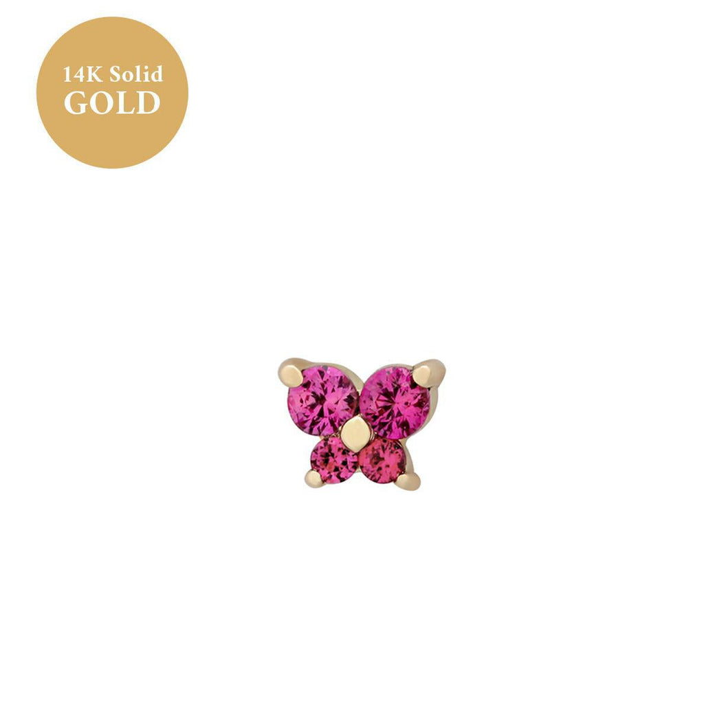Butterfly Birthstone Stud Earrings