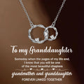 For My Granddaughter - I Always With You Double Circle Necklace