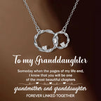 For My Granddaughter - I Always With You Double Circle Necklace