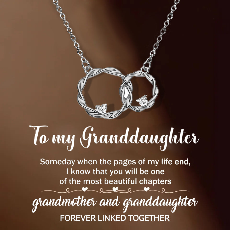 For My Granddaughter - I Always With You Double Circle Necklace