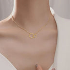 For My Granddaughter - I Always With You Double Circle Necklace