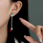 Christmas Santa Claus Tassel Earrings