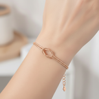 For Daughter -We Are Forever Linked Together Infinity Knot Bracelet
