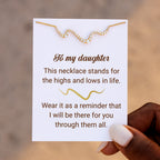For Daughter I Will Be There For You Wave Necklace