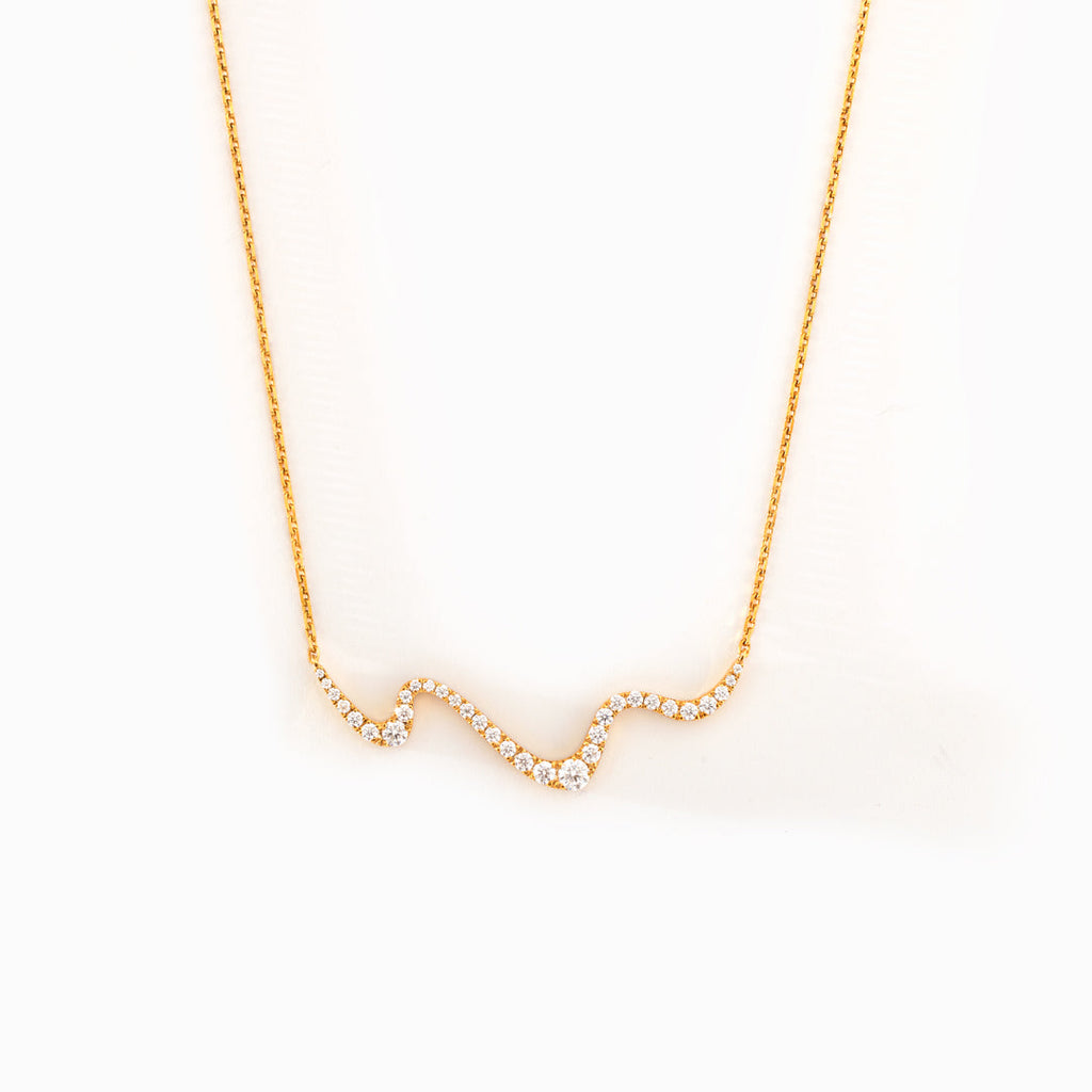 For Daughter I Will Be There For You Wave Necklace