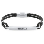 "To My Grandson" Family Bonds - Linked Forever Leather Bracelet