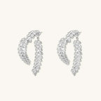 14K Gold-Plated Exquisite Crystal Heart Wheat Earrings