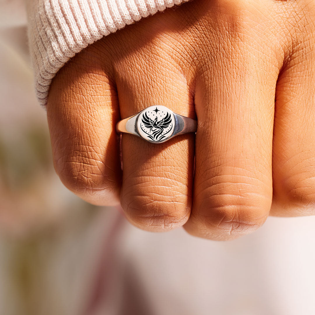 Tough As Fck Phoenix Signet Ring