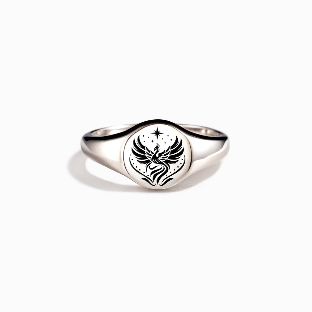 Tough As Fck Phoenix Signet Ring