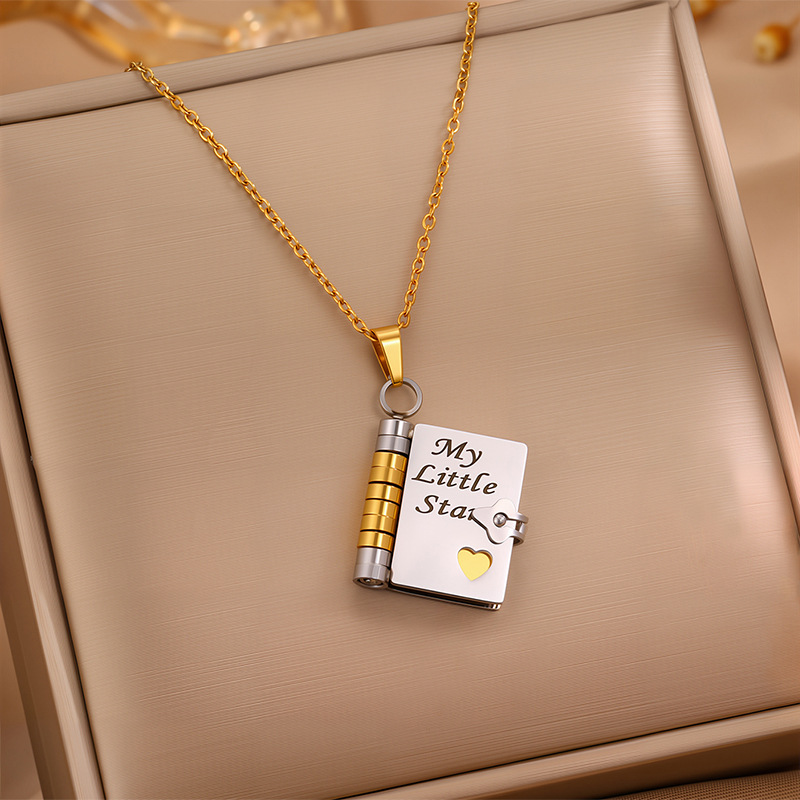For Daughter -My Little Star Book Necklace