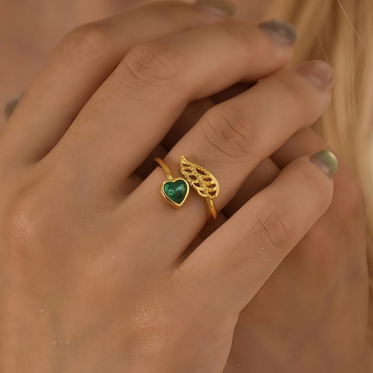 For Memorial - I'm a Wife to a Husband Custom Birthstone Wing Ring