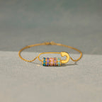 Mama's Mini Squad Safety Pin Birthstone Bracelet