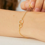 For Friend- We Are Forever Linked Together Circle Bracelet