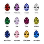 Mother & Daughter Double Birthstones Wave Ring