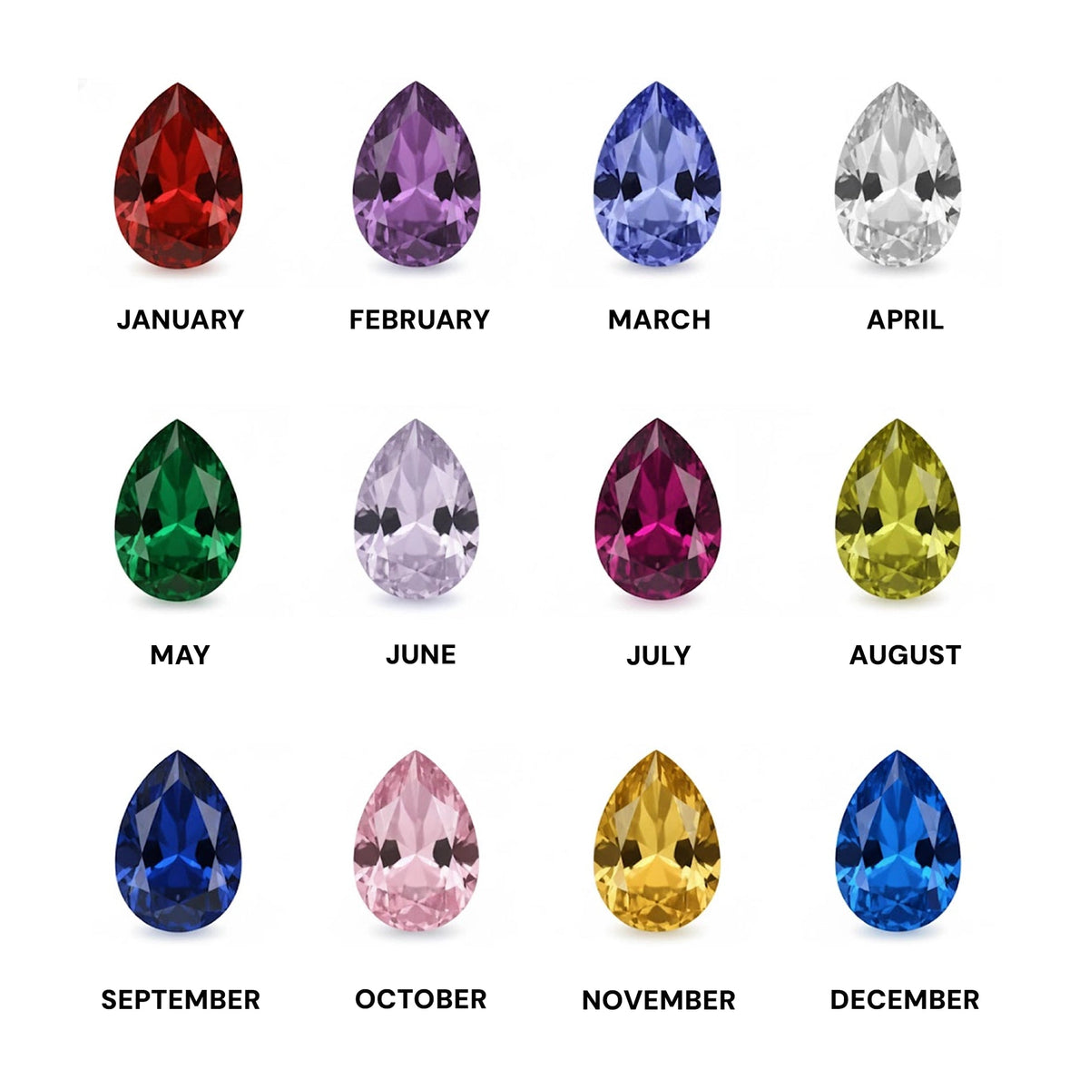 Mother & Daughter Double Birthstones Wave Ring