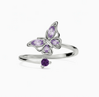 For Memoria- They Fly With Us Custom Birthstones Butterfly Ring
