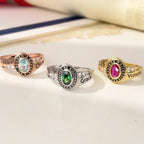 Custom Engraved Birthstone Graduation Ring Gifts for Graduates