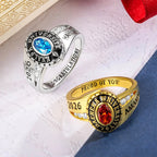 Custom Engraved Birthstone Graduation Ring Gifts for Graduates