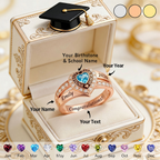 Custom Engraved Birthstone Graduation Ring - Gifts for Graduates