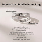 For Love- Personalized Double Name Ring