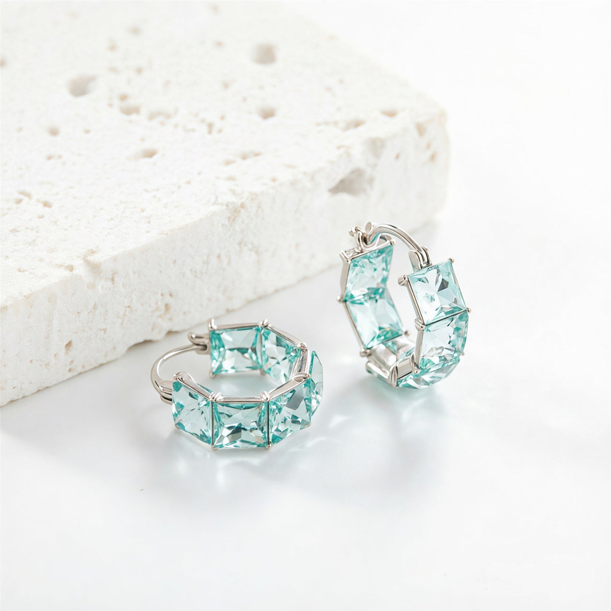 Let Us Feel The Sunshine Sea Glass Circle Earrings